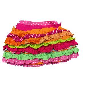 Beetlejuice London Skirt Baby Girl Colorful Ruffle Polka Dot Striped Boho Kids